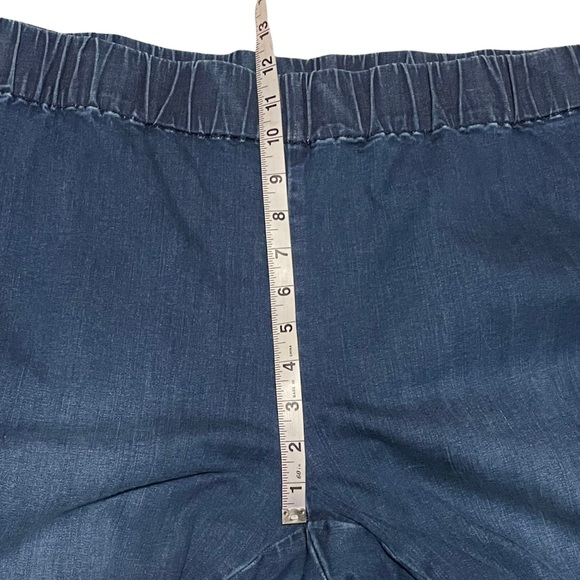 Soft Surroundings Dazzle Crop Jeans 1X Pull On Rhinestone Embellished - Picture 10 of 13